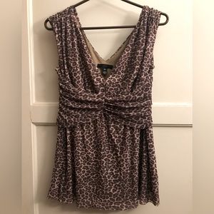 ANTHROPOLOGIE WESTON WEAR Cheetah Leopard Animal Print Top Size Medium